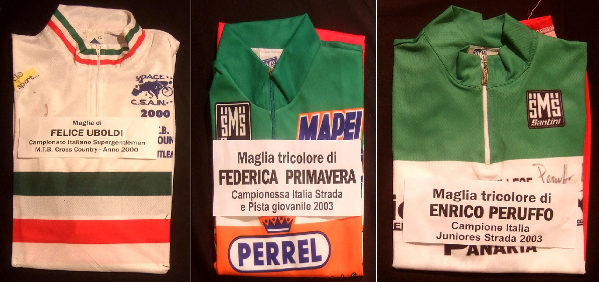 maglie donate al Santuario della Madonna del Ghisallo